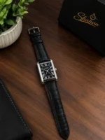 Cartier Tank Style Classic Roman Numeral Dial Men's Luxury Watch with Box - Image 2