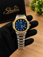 Patek Philippe Nautilus Blue Dial Two-Tone Men's Luxury Watch With Box